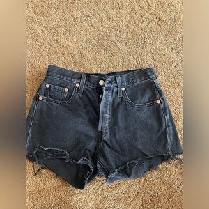 Levi’s 501 Black Denim Shorts
